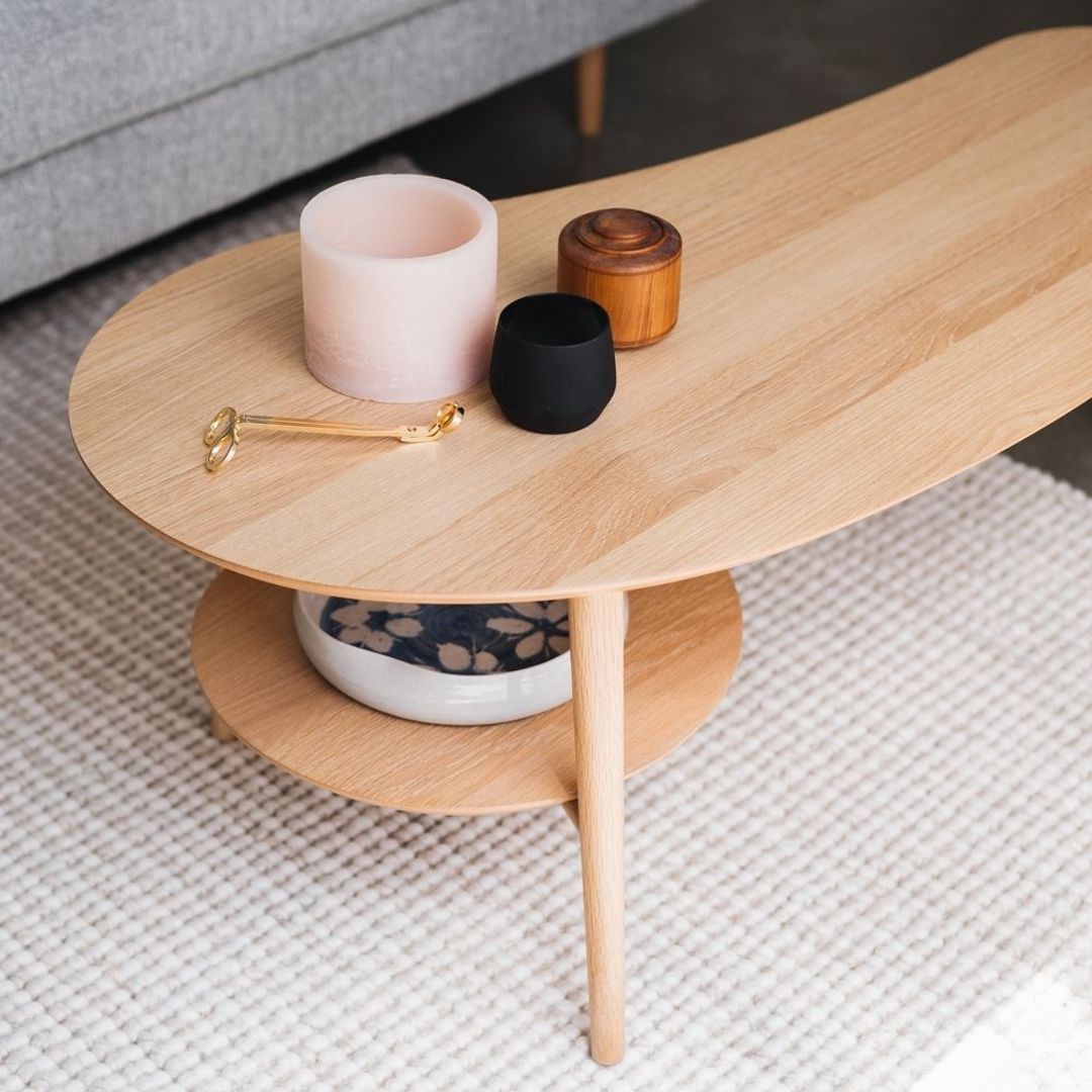 Oslo Coffee Table Shaped with Shelf image 1